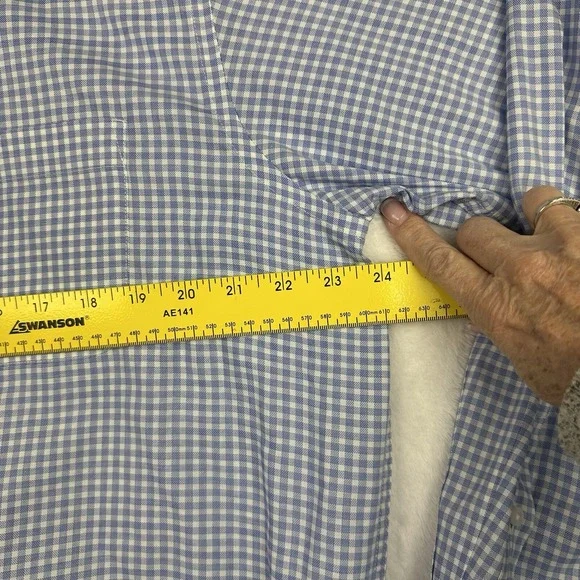 Daniel Cremieux Signature Collection Blue Plaid Long Sleeve Shirt Men Med - Picture 8 of 14